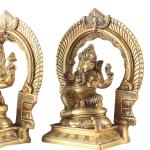 Brass Ganesh Lakshmi 9" Set Prabhavali - Divine Duo | Jaipurio